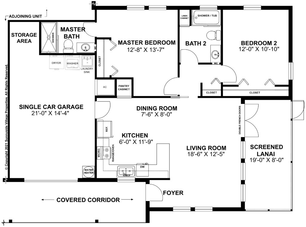 Standard Unit Two Floor Plan